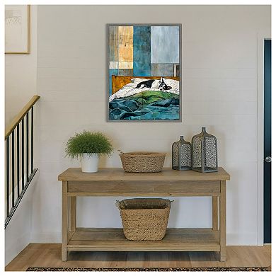 Dogs Life Pillows by Justyna Jaszke Framed Canvas Wall Art Print