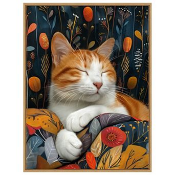 Kitty by Justyna Jaszke Framed Canvas Wall Art Print
