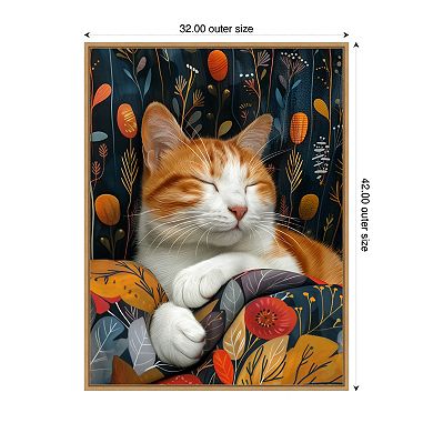 Kitty by Justyna Jaszke Framed Canvas Wall Art Print