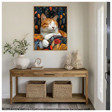 Kitty by Justyna Jaszke Framed Canvas Wall Art Print