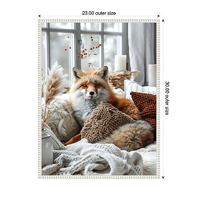 Cozy Fox by Justyna Jaszke Framed Canvas Wall Art Print