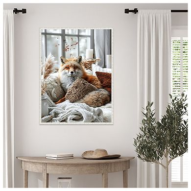 Cozy Fox by Justyna Jaszke Framed Canvas Wall Art Print