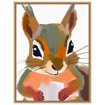 Squirrel by Ohkimiko Framed Canvas Wall Art Print