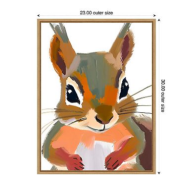 Squirrel by Ohkimiko Framed Canvas Wall Art Print