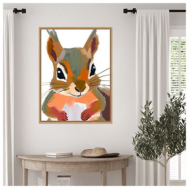 Squirrel by Ohkimiko Framed Canvas Wall Art Print