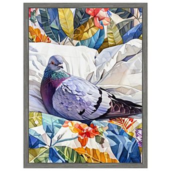 Pigeon Blue by Justyna Jaszke Framed Canvas Wall Art Print