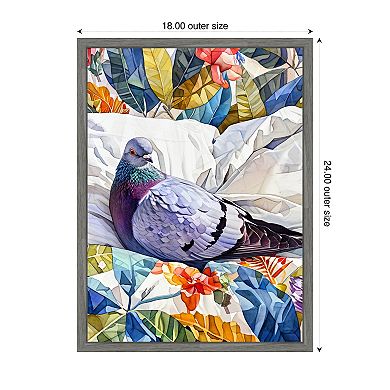 Pigeon Blue by Justyna Jaszke Framed Canvas Wall Art Print
