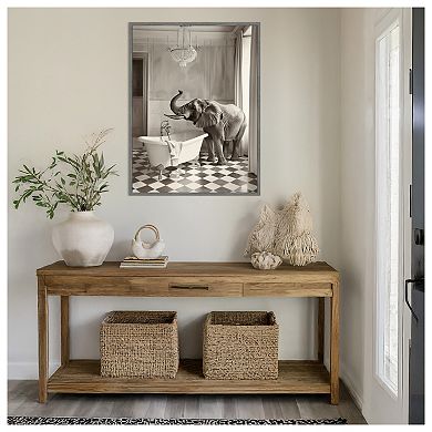 Luxury Lady Elephant by Niky Rahner Framed Canvas Wall Art Print