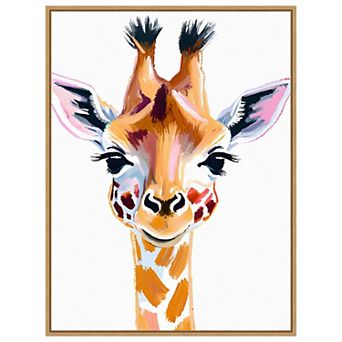 Giraffe by Ohkimiko Framed Canvas Wall Art Print