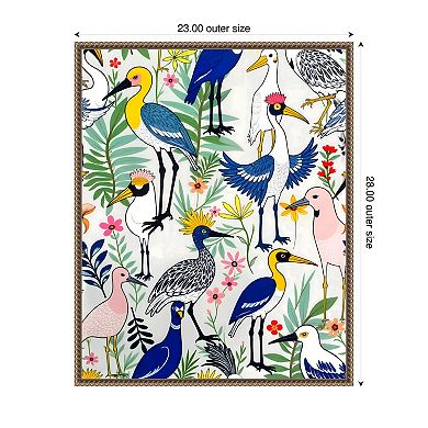 The Aviary by Uma Gokhale Framed Canvas Wall Art Print
