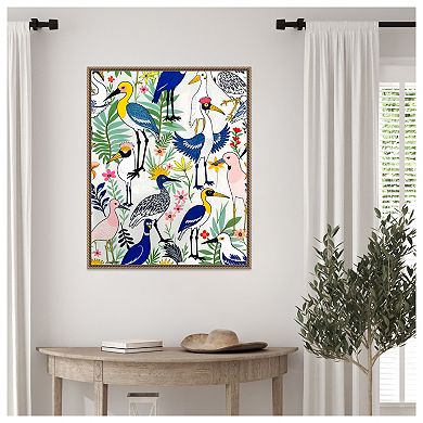 The Aviary by Uma Gokhale Framed Canvas Wall Art Print