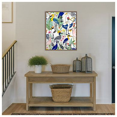 The Aviary by Uma Gokhale Framed Canvas Wall Art Print