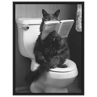 Throne Room Cat by Niky Rahner Framed Canvas Wall Art Print