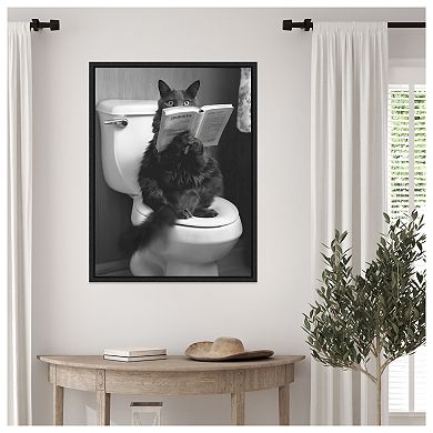 Throne Room Cat by Niky Rahner Framed Canvas Wall Art Print