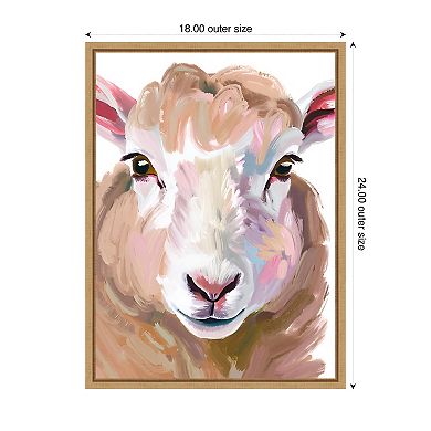 Sheep by Ohkimiko Framed Canvas Wall Art Print