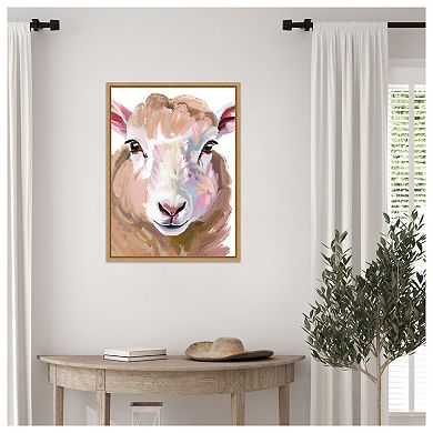 Sheep by Ohkimiko Framed Canvas Wall Art Print