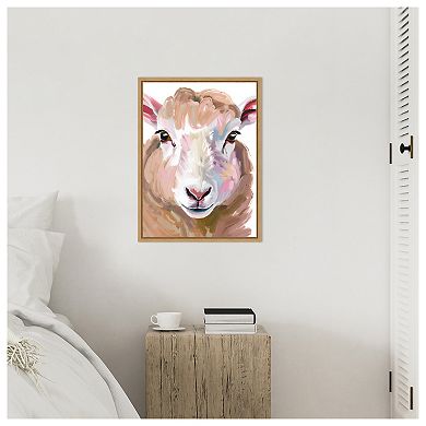 Sheep by Ohkimiko Framed Canvas Wall Art Print