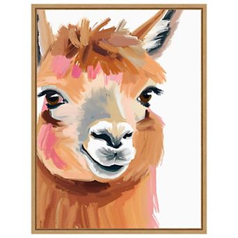 Alpaca by Ohkimiko Framed Canvas Wall Art Print