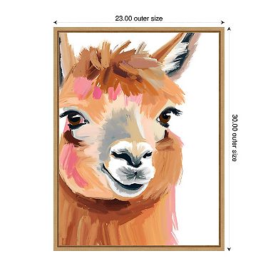 Alpaca by Ohkimiko Framed Canvas Wall Art Print