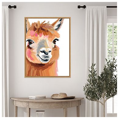 Alpaca by Ohkimiko Framed Canvas Wall Art Print