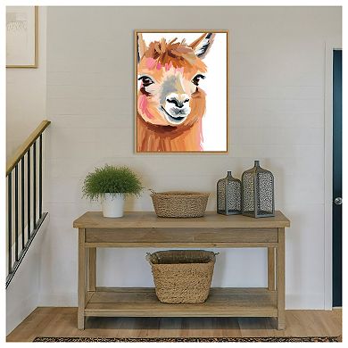 Alpaca by Ohkimiko Framed Canvas Wall Art Print
