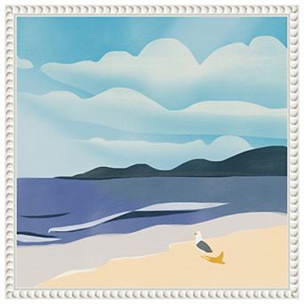 Sea Gull Serenity by Little Dean Framed Canvas Wall Art Print