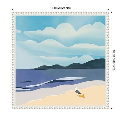 Sea Gull Serenity by Little Dean Framed Canvas Wall Art Print