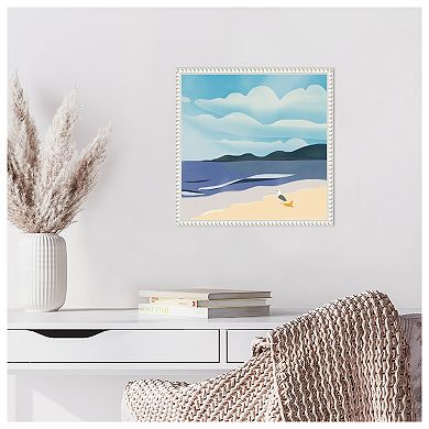 Sea Gull Serenity by Little Dean Framed Canvas Wall Art Print