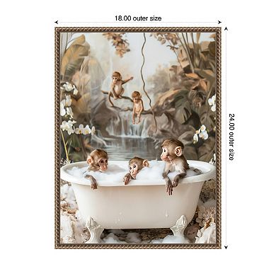 Jungle Spa by Niky Rahner Framed Canvas Wall Art Print