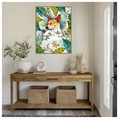 Dogs Life Jungle by Justyna Jaszke Framed Canvas Wall Art Print