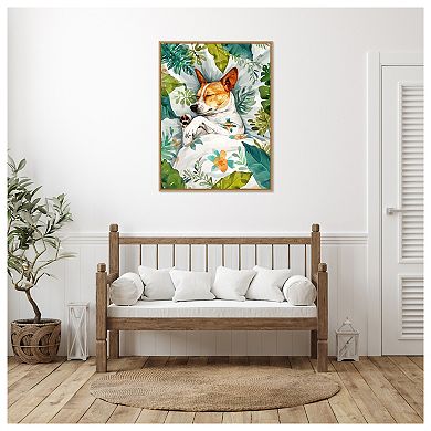 Dogs Life Jungle by Justyna Jaszke Framed Canvas Wall Art Print