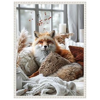 Cozy Fox by Justyna Jaszke Framed Canvas Wall Art Print
