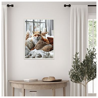 Cozy Fox by Justyna Jaszke Framed Canvas Wall Art Print