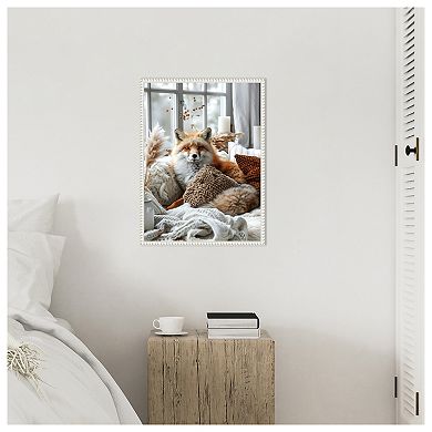 Cozy Fox by Justyna Jaszke Framed Canvas Wall Art Print