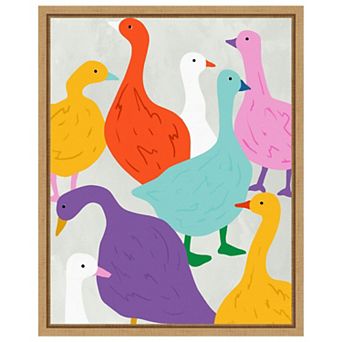Duck Around and Find Out by Uma Gokhale Framed Canvas Wall Art Print