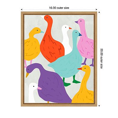 Duck Around and Find Out by Uma Gokhale Framed Canvas Wall Art Print