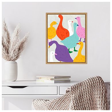 Duck Around and Find Out by Uma Gokhale Framed Canvas Wall Art Print