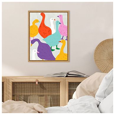 Duck Around and Find Out by Uma Gokhale Framed Canvas Wall Art Print