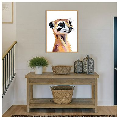 Meercat by Ohkimiko Framed Canvas Wall Art Print