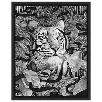Jungle Cat II by Ec Mazur Framed Canvas Wall Art Print