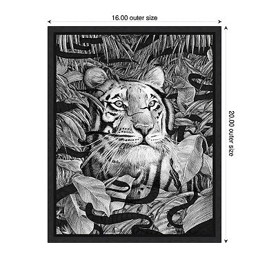 Jungle Cat II by Ec Mazur Framed Canvas Wall Art Print