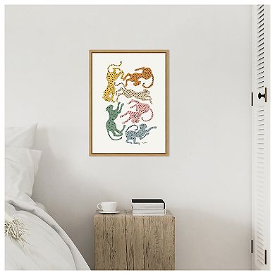 Colorful Cheetahs by Megan Galante Framed Canvas Wall Art Print