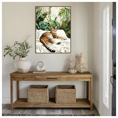 Cats Life Sleepy Time by Justyna Jaszke Framed Canvas Wall Art Print