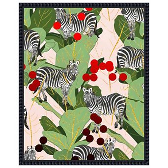 A Dazzle of Zebras by Uma Gokhale Framed Canvas Wall Art Print