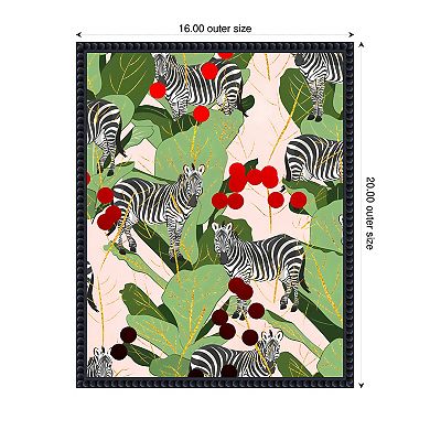 A Dazzle of Zebras by Uma Gokhale Framed Canvas Wall Art Print