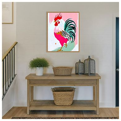 Rooster by Uma Gokhale Framed Canvas Wall Art Print
