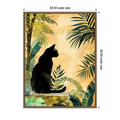 Cats Life Jungle by Justyna Jaszke Framed Canvas Wall Art Print