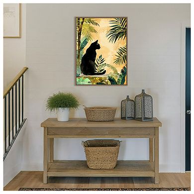 Cats Life Jungle by Justyna Jaszke Framed Canvas Wall Art Print