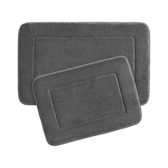 Oliver Brown 24 in & 40 in Plush Terry Memory Foam Bath Mat Set