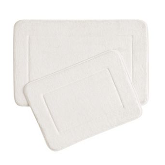 Oliver Brown 24 in & 40 in Plush Terry Memory Foam Bath Mat Set